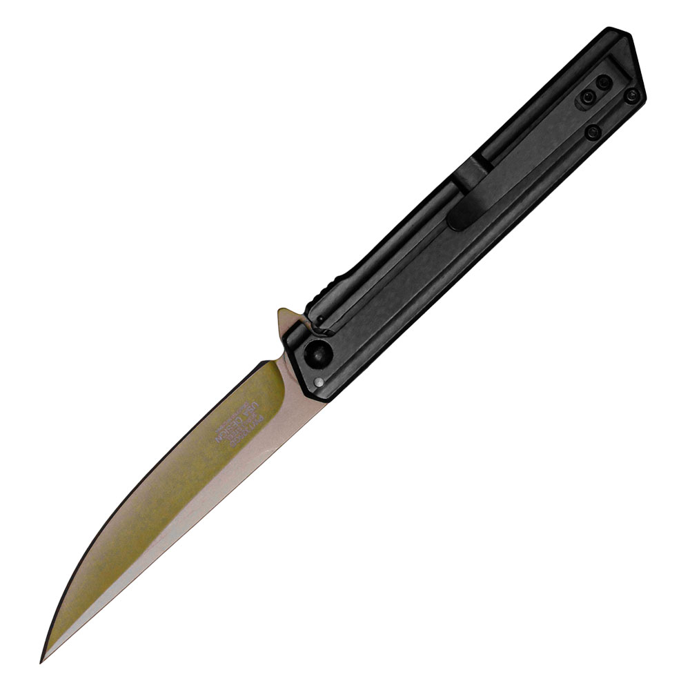 8.5" Assisted Open Pocket Knife Gold view 3